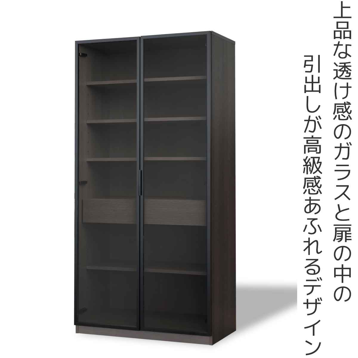 GART（ガルト） ガラスキャビネット ハイタイプ リビング収納 LOCKO