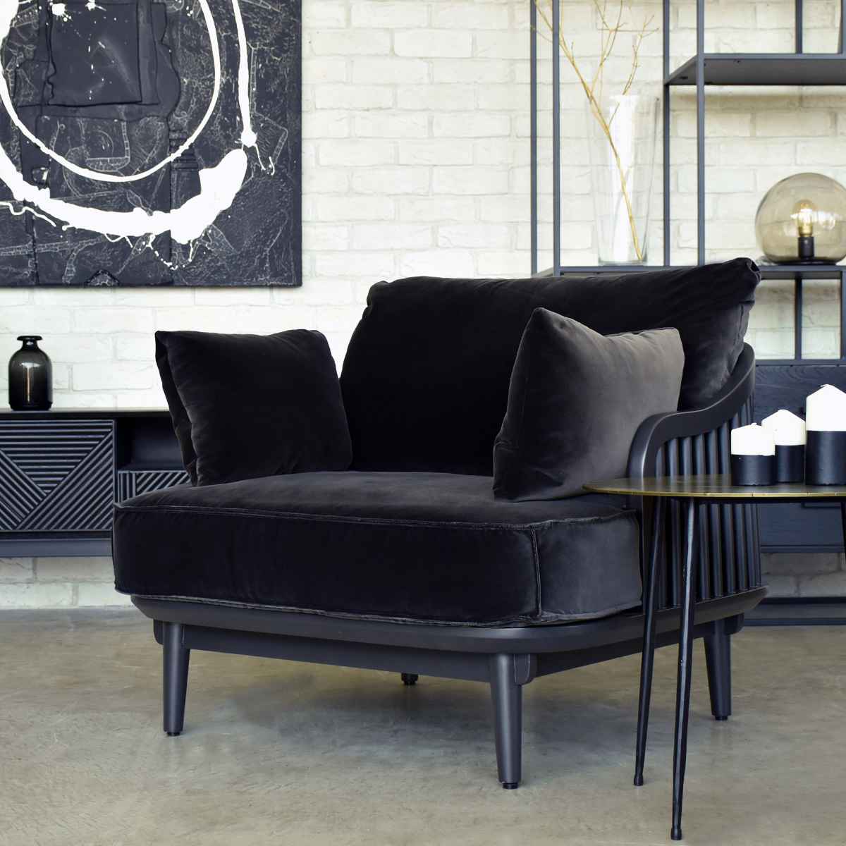 GART（ガルト） ソファ 1人掛け ワイドタイプ ファブリック張地 幅90cm