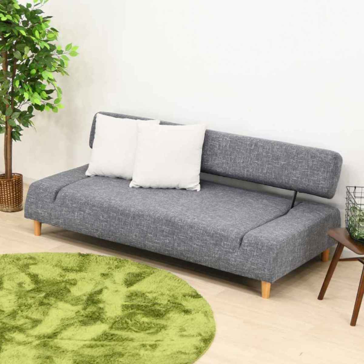 ソファベッド コンパクト リクライニング ローソファ 耐久性 幅190cm