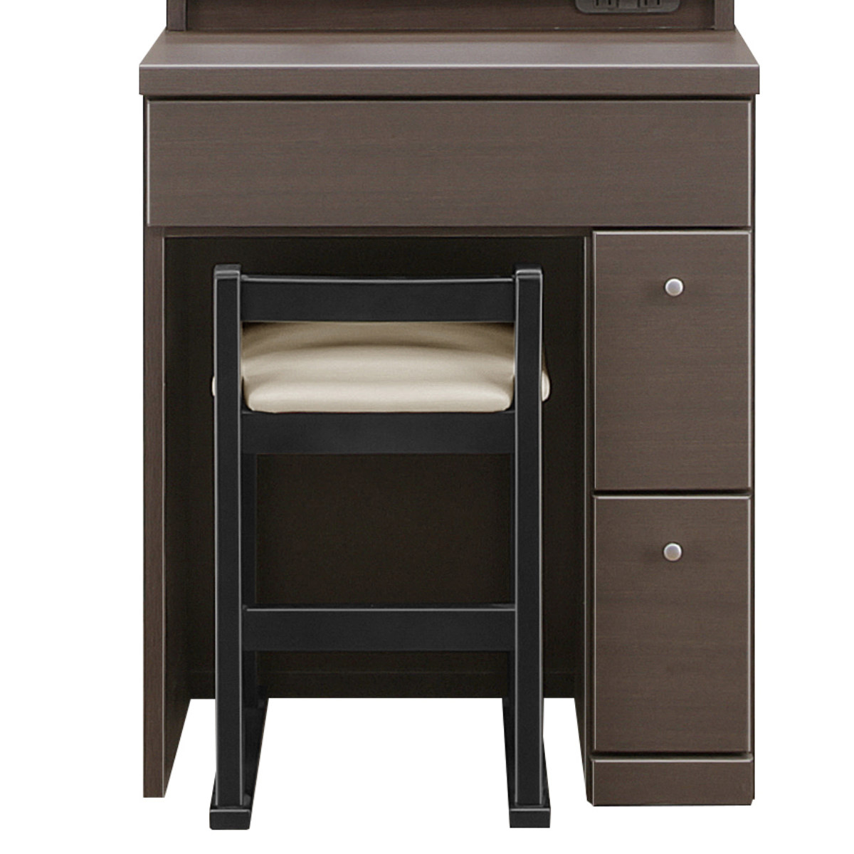 ドレッサー 鏡台 一面鏡 幅58.5cm プリマ （ 奥行41cm スツール付き