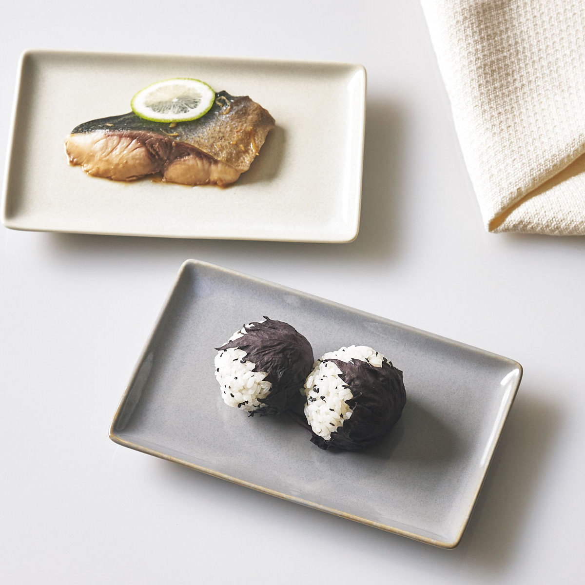 aito製作所 角皿 21cm 深型 ナチュラルカラー 磁器 美濃焼 同色3枚