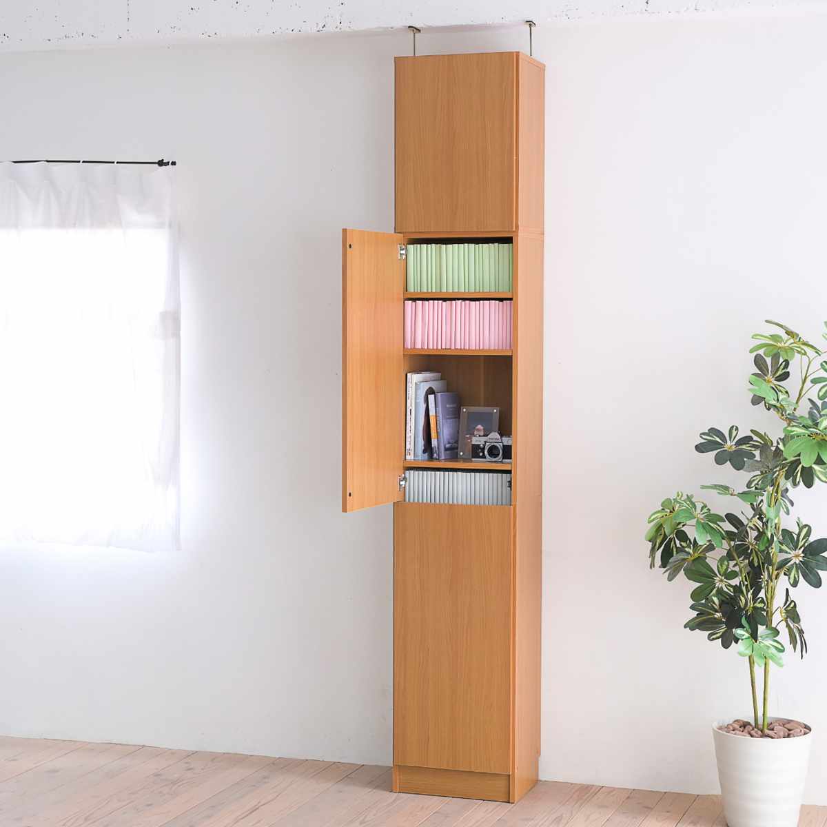 JK-PLAN（ジェイケイ・プラン） 本棚 上置き棚セット 扉付き 幅41.5cm