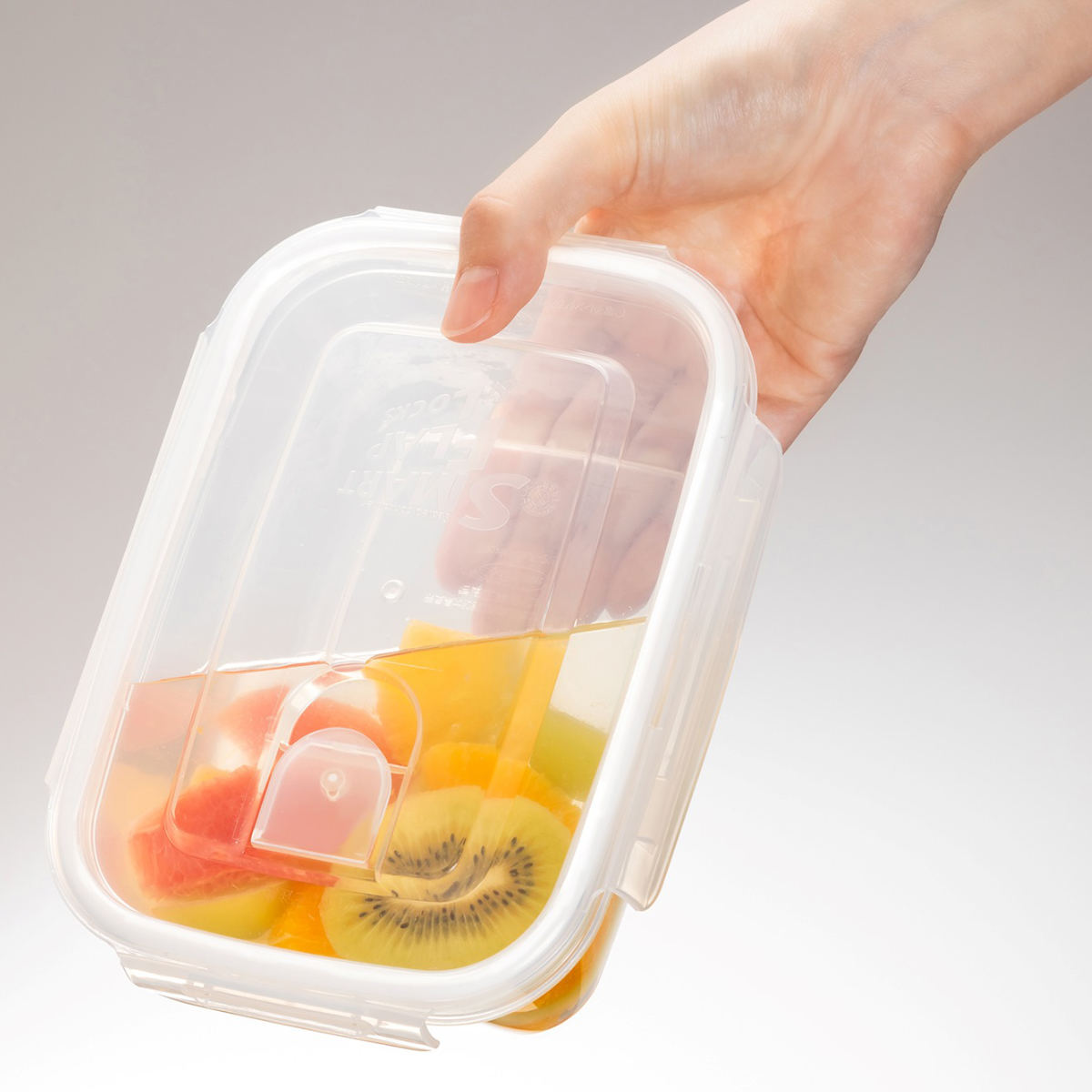 保存容器 660ml スマートフラップ＆ロックス 角型 M 同色2個セット