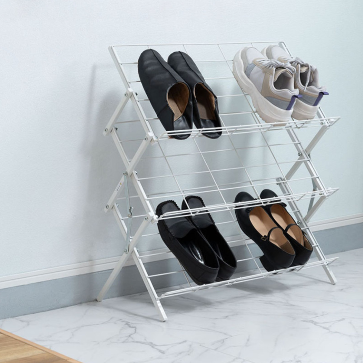 東谷 シューズラック フォールディングシューズラック スチール