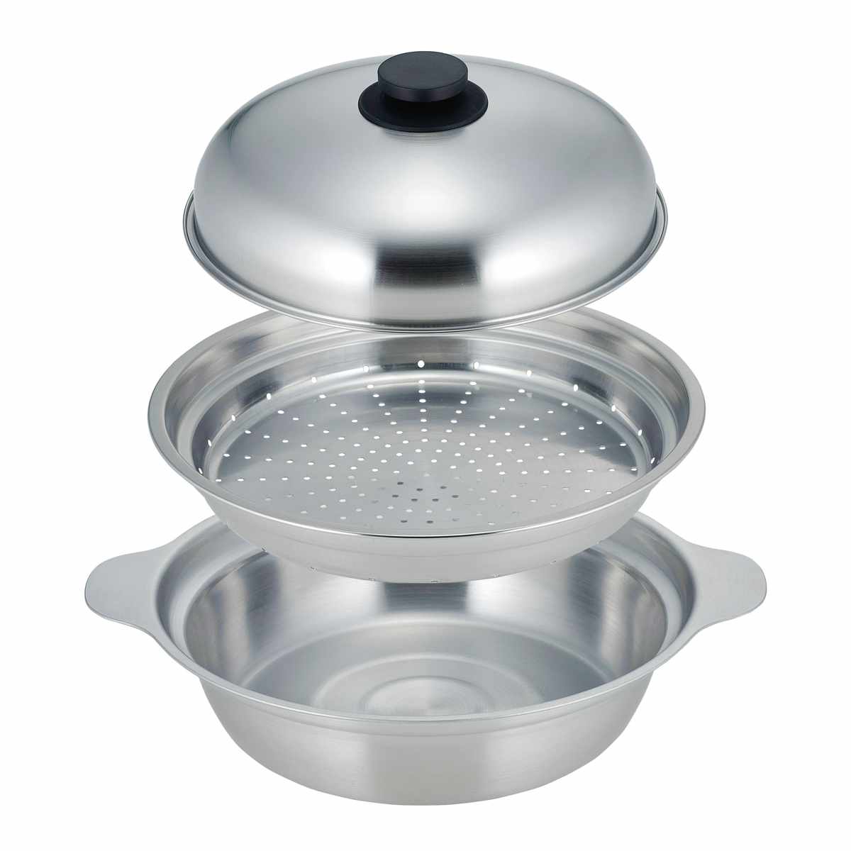 下村企販 卓上鍋 24cm IH対応 ステンレス製 日本製 （ ガス火対応