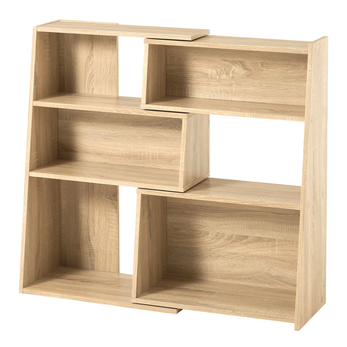 HAGiHARA（萩原） 伸縮スライドラック 幅60〜100cm 角度調整可能 木目