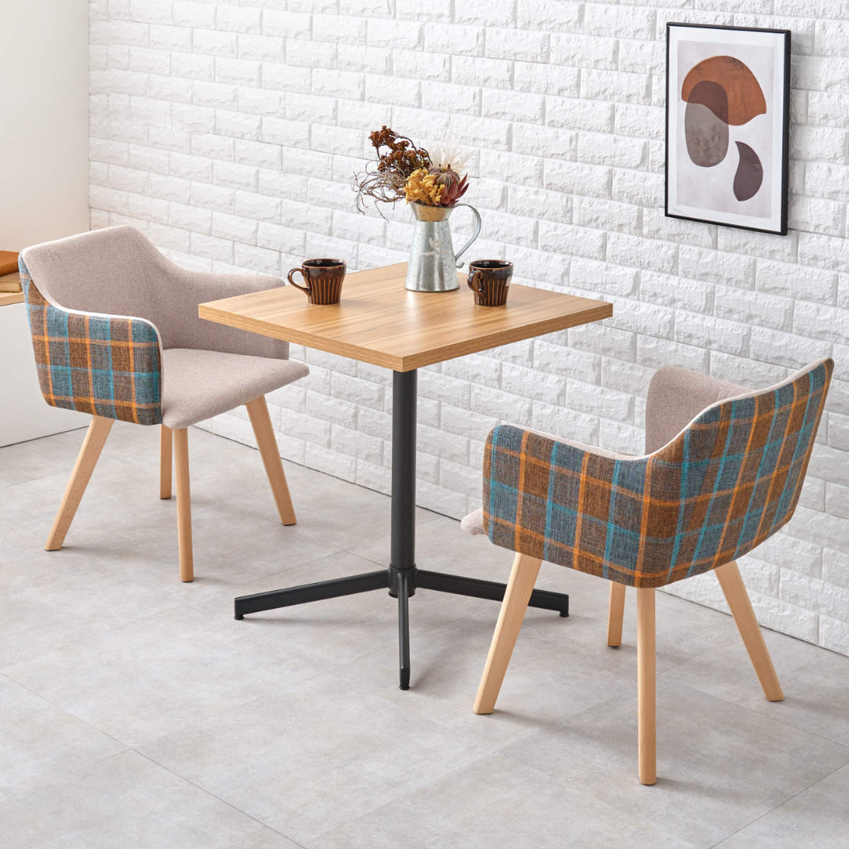 HAGiHARA（萩原） ダイニングチェア 同色2脚セット 座面高42cm