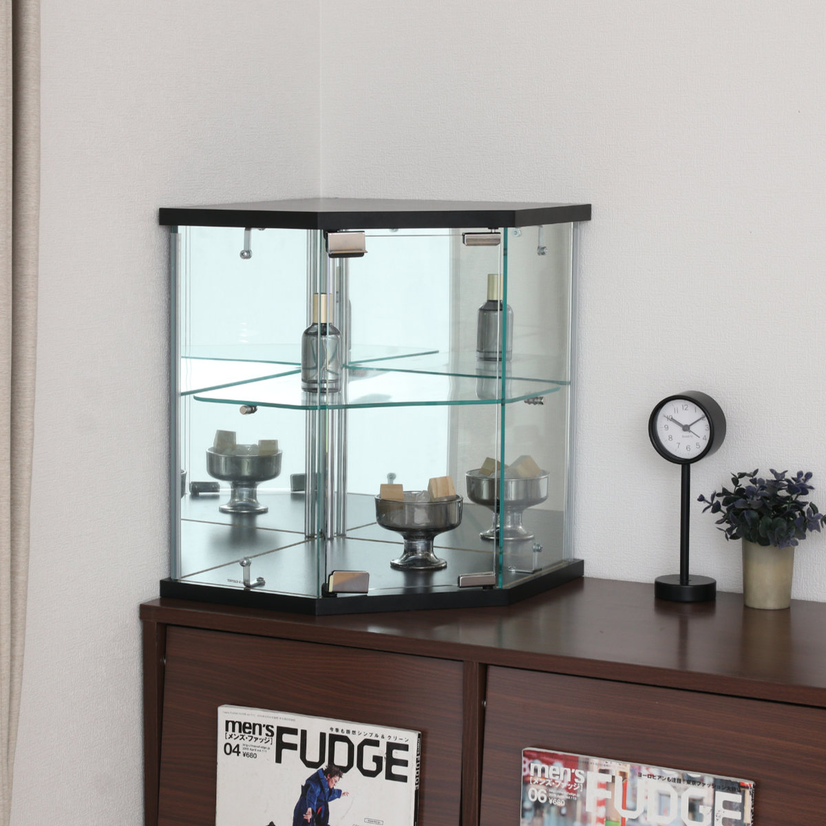不二貿易（Fuji Boeki） コレクションケース ガラス コーナー型 五角形