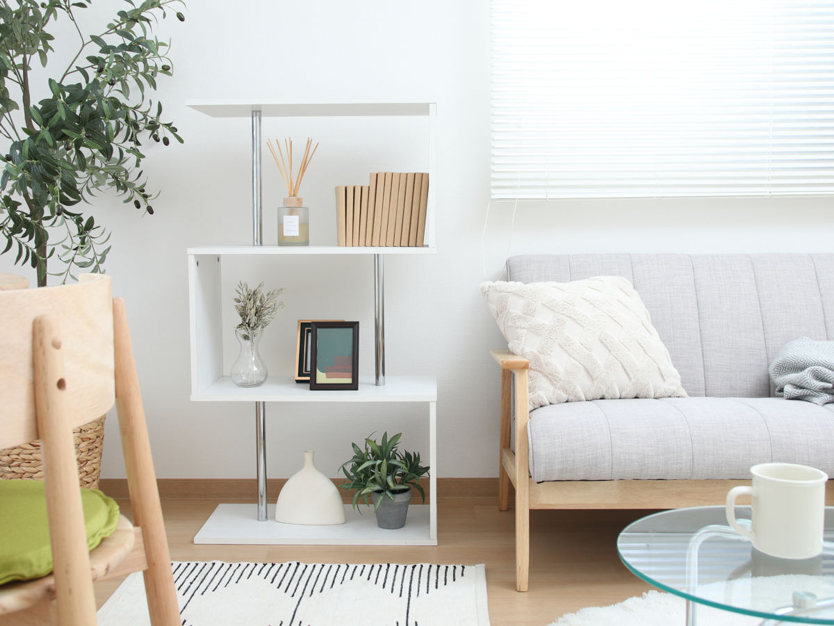 不二貿易（Fuji Boeki） ディスプレイラック 幅60cm 3段 シンプル 木製