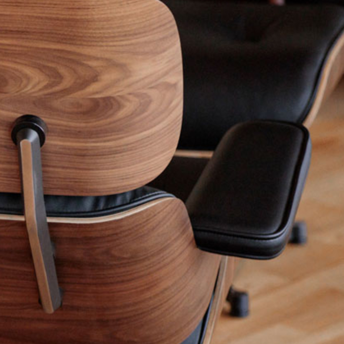 リビングチェア 座面高42cm 本革 ウォールナット イームズ ラウンジ