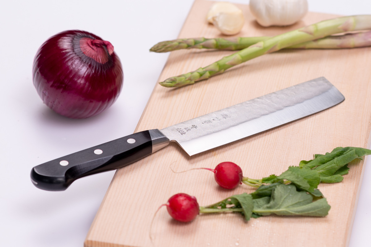菜切包丁 16cm 青鋼鍛造本割込 堺刀司 日本製 （ 包丁 菜切り包丁 野菜
