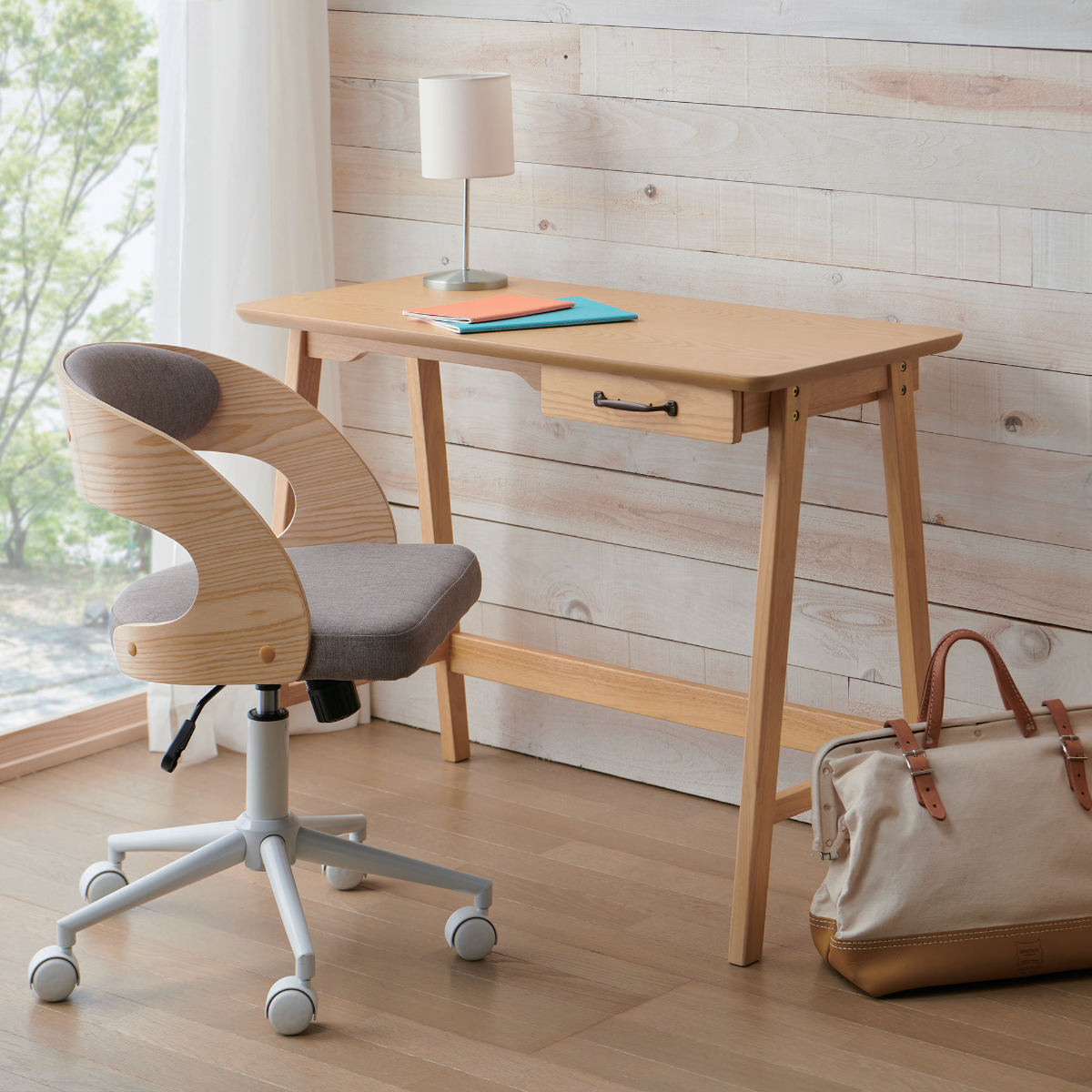 弘益 デスクチェア 昇降式 座面高41.5〜49.5cm ジェシー ホームチェア