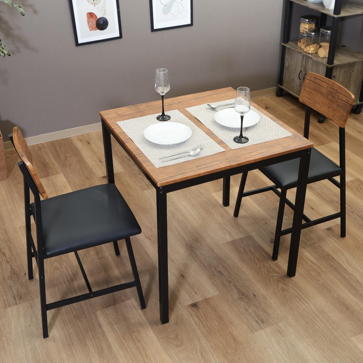 不二貿易（Fuji Boeki） ダイニングテーブルセット 2人掛け 3点セット