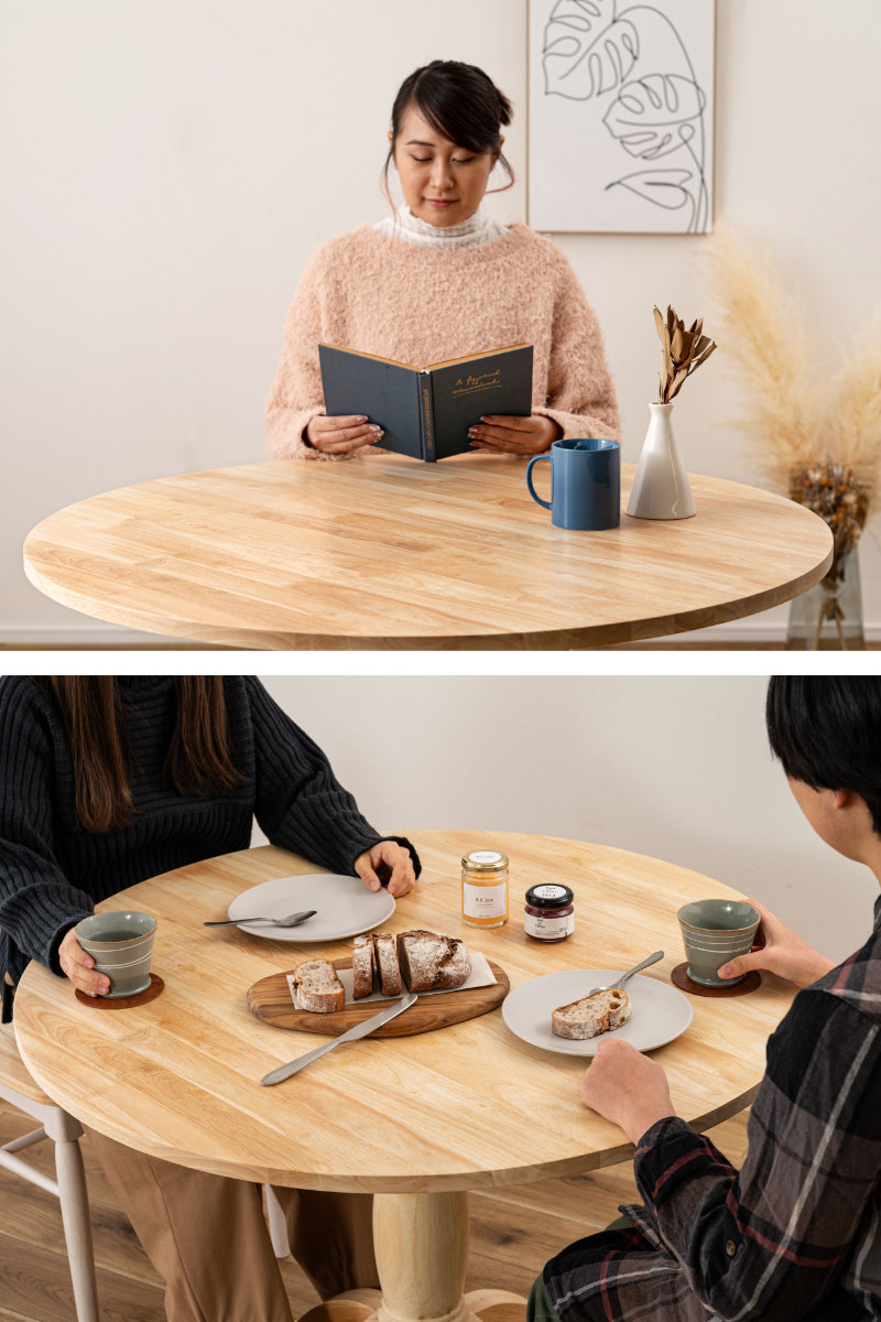 東谷 ダイニングテーブル 円型 直径90cm フレンチカントリー風