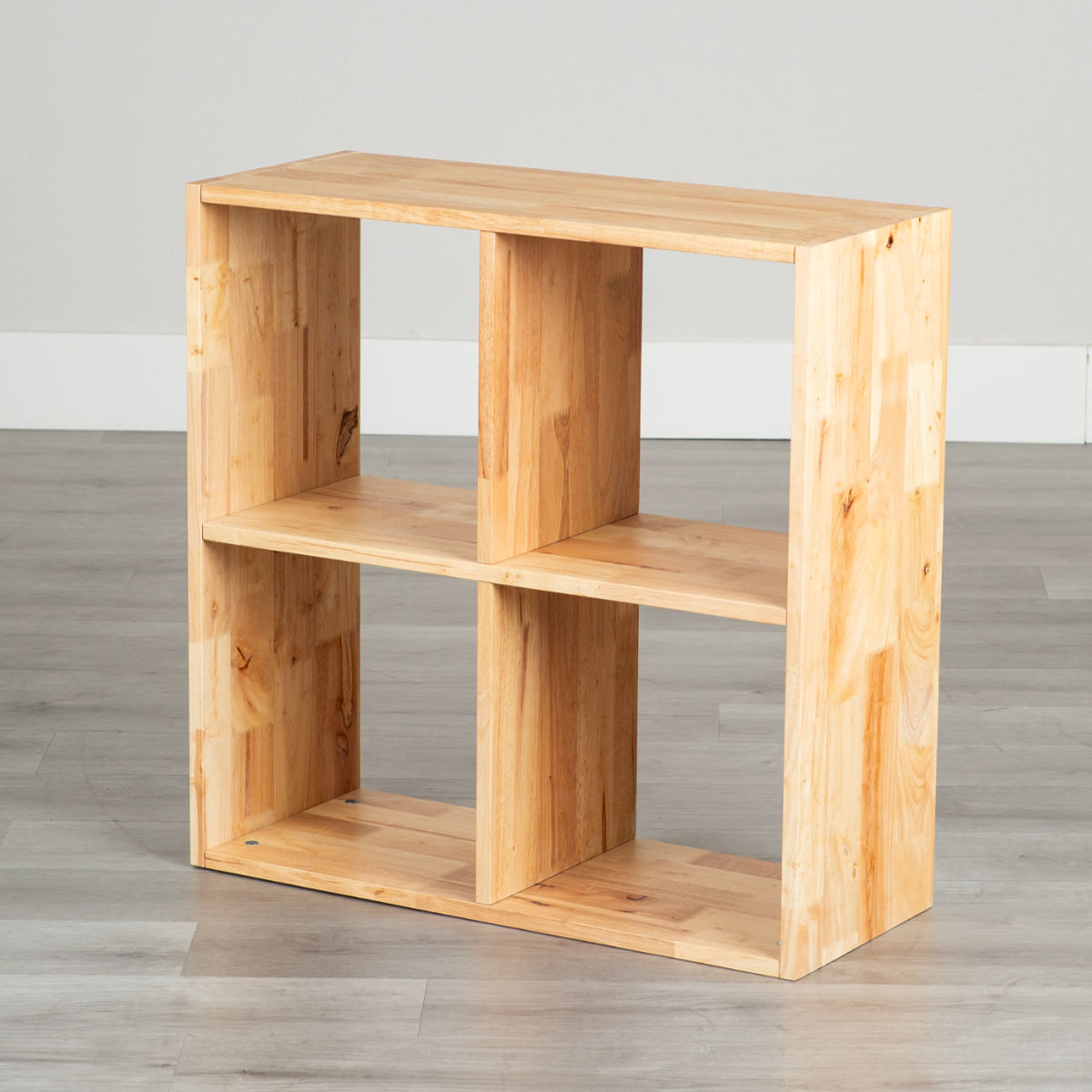 オープンシェルフ 2×2 幅73cm ラバーウッド 無垢材 （ シェルフ