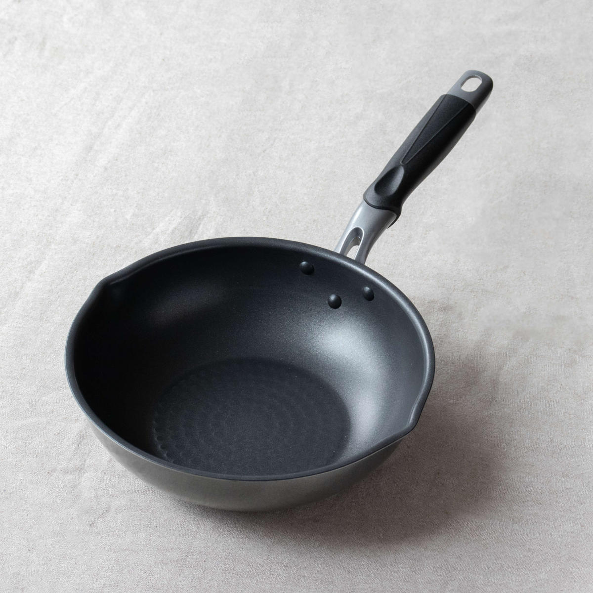 竹原製缶 フライパン 24cm 深型 IH対応 霞 日本製 （ ガス火対応
