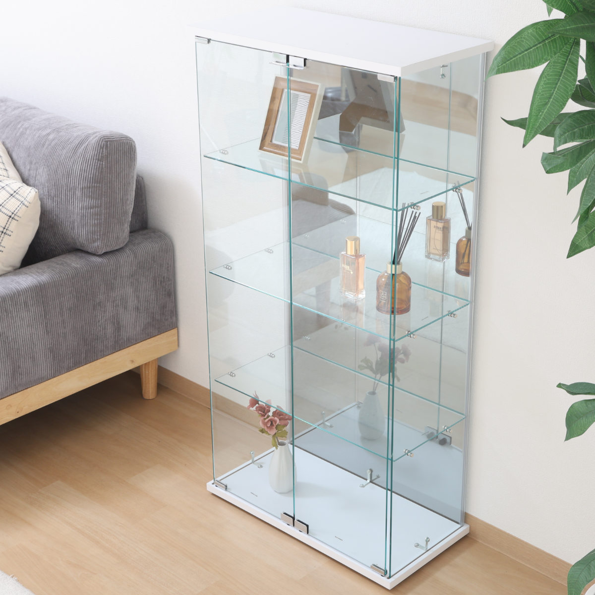 不二貿易（Fuji Boeki） ガラスコレクションケース 幅60cm 4段 ショー