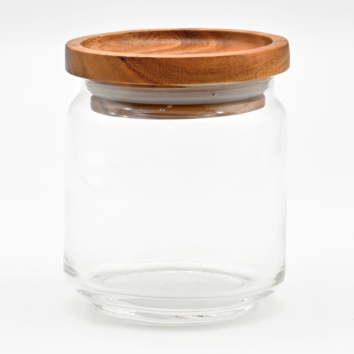 保存容器 ガラスジャー 500ml 天然木 アカシア （ キャニスター 保存瓶