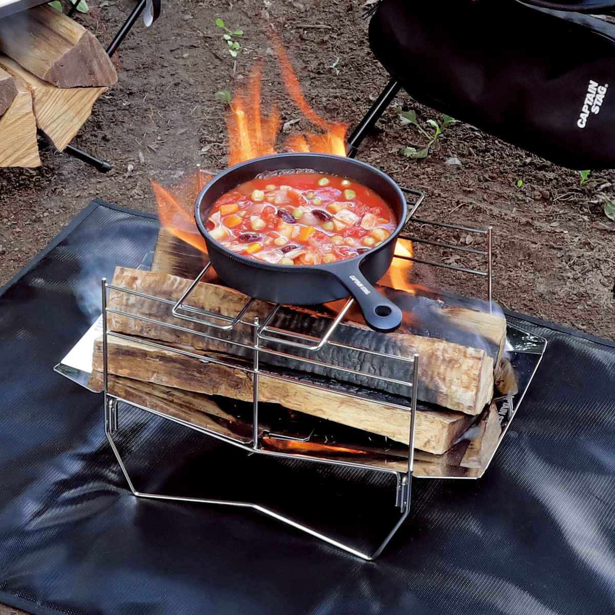 CAPTAIN STAG（キャプテンスタッグ） アルミ 深型スキレット18cm IH