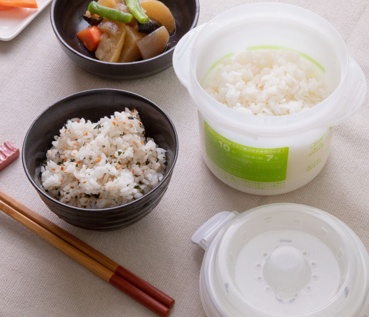 スケーター 電子レンジ 調理用品 ご飯メーカー スノコ付き 蒸し器対応