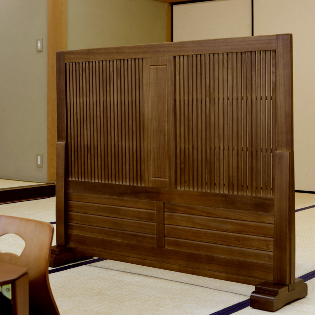 弘益 和風衝立 幅120cm 高さ101cm 桐製 天然木 （ 衝立 パーテーション