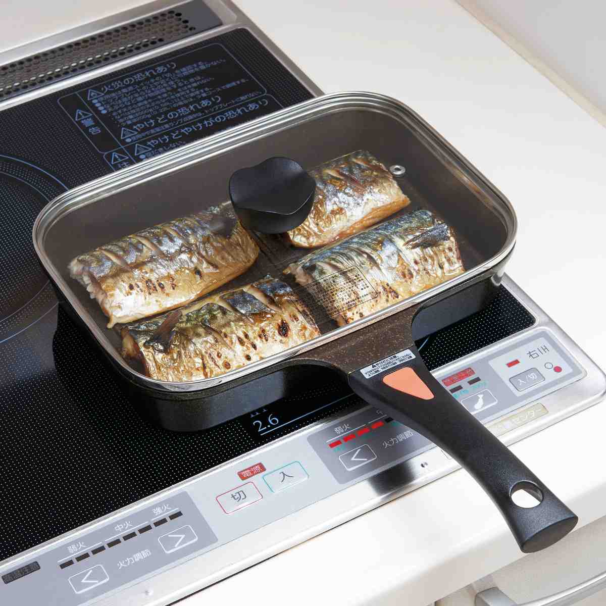 アイメディア 魚焼き フライパン IH対応 IHゴールドマーブル魚焼きパン