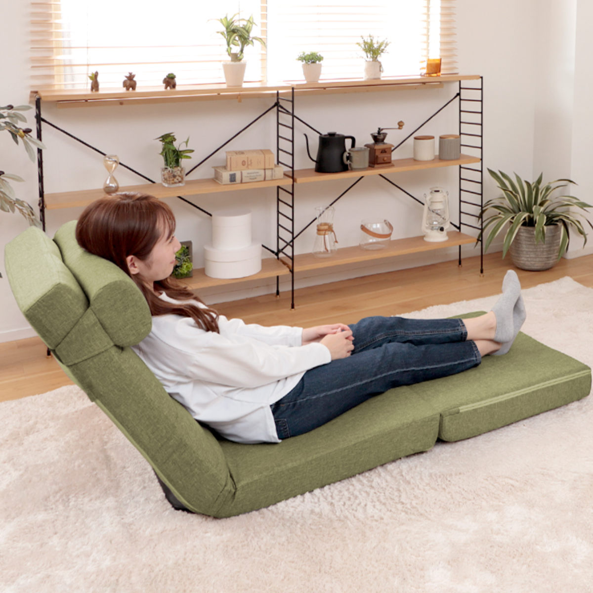 セルタン 座椅子 3つのスタイルに変化 ソファベッド （ 3WAY ソファ