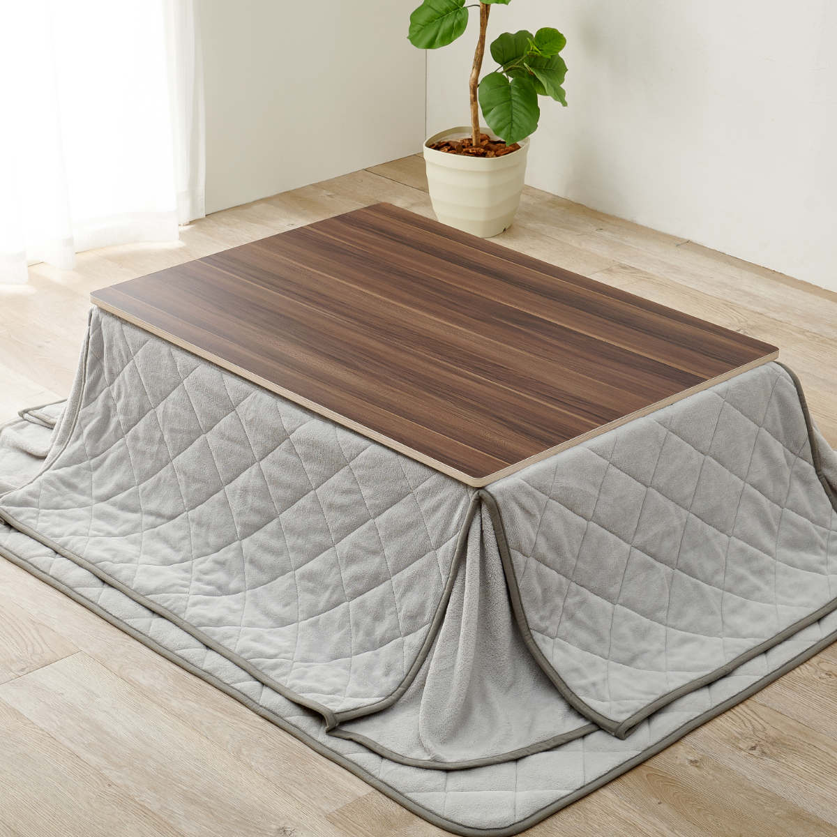 HAGiHARA（萩原） こたつ天板 105×75cm 長方形 木目調 リバーシブル