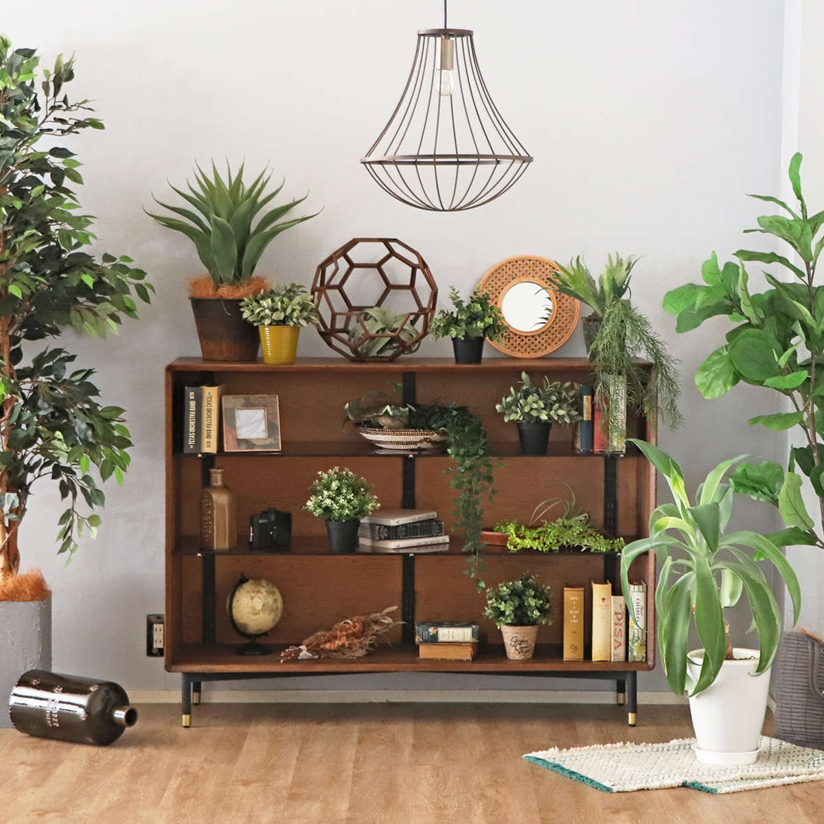 東馬（Tohma） ディスプレイシェルフ 北欧ヴィンテージ調 RAGO 幅135cm