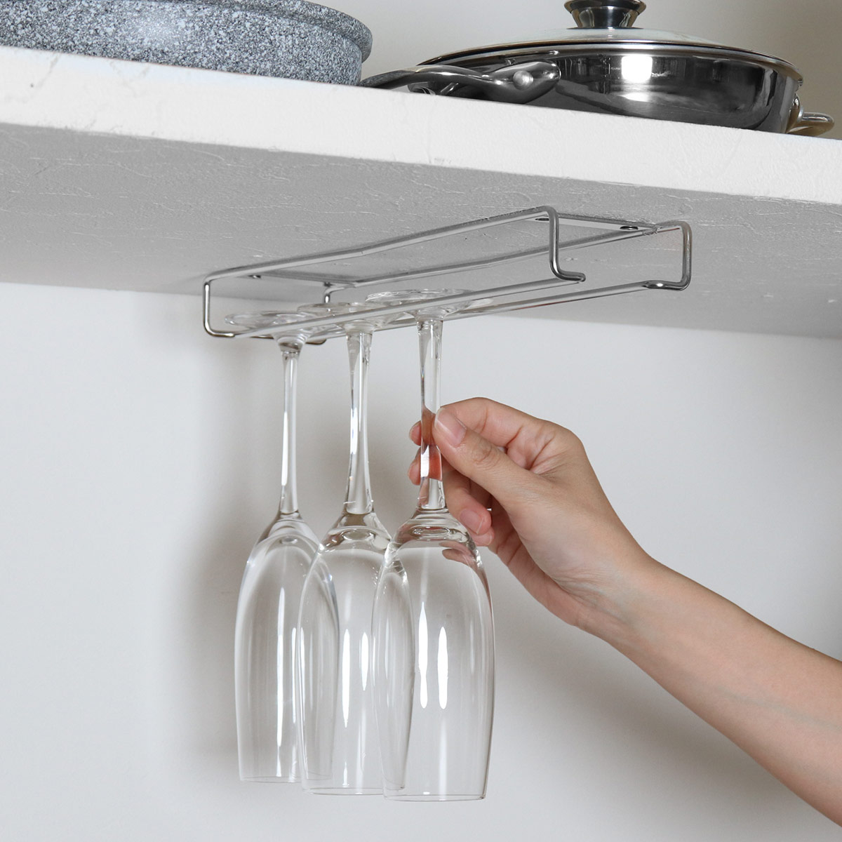 大木製作所 ワイングラスホルダー 幅7.5cm （ 日本製 ステンレス 吊