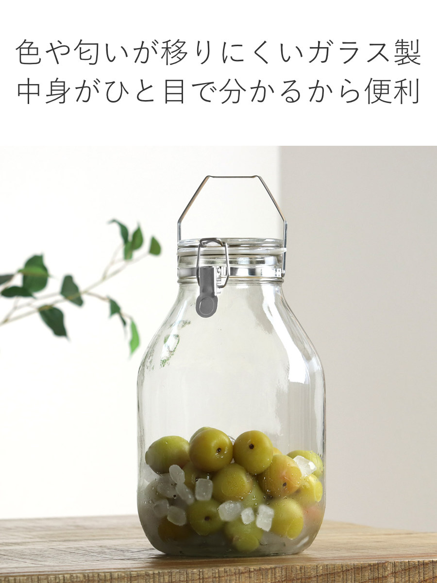 果実酒びん 1L 取手付密封びん セラーメイト （ 日本製 ガラス 密閉