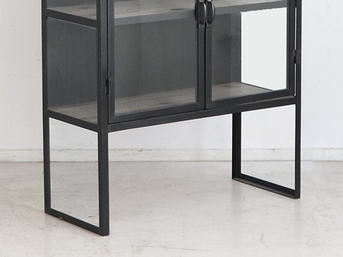 東馬（Tohma） ガラスキャビネット ディスプレイラック スチール