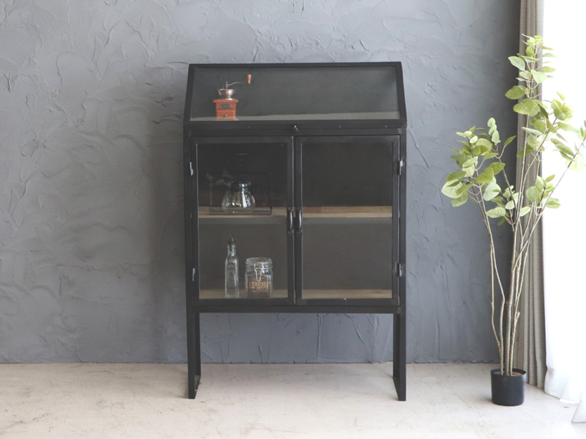 東馬（Tohma） ガラスキャビネット ディスプレイラック スチール