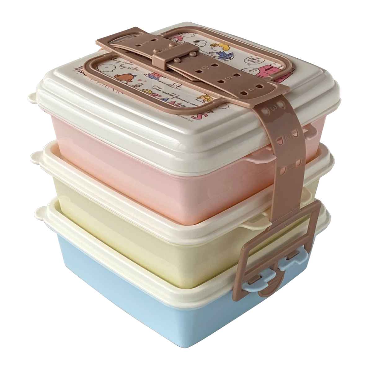 SNOOPY（スヌーピー） お弁当箱 ピクニックケース 角型 小 3段×920ml