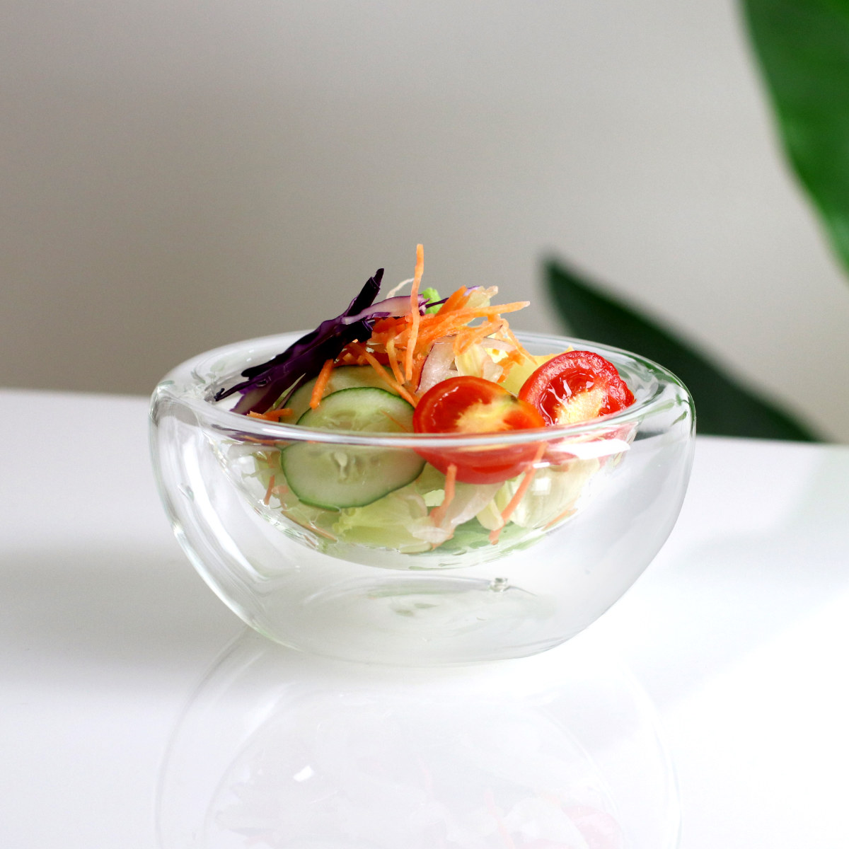 ボウル 13cm DOWBLE WALL ダブルウォール 耐熱ガラス （ 電子レンジ