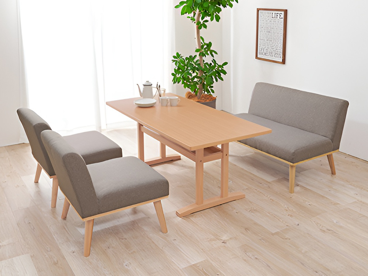 HAGiHARA（萩原） ダイニングセット 4人 ソファ テーブル 4点セット