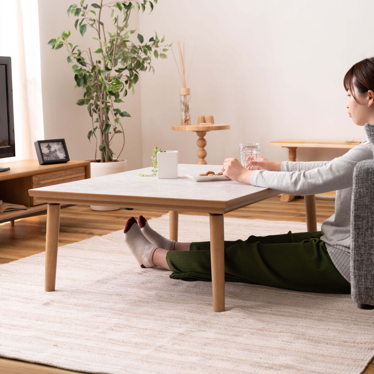 東谷 こたつ テーブル おしゃれ 長方形 お手入れ簡単 木製 （ 幅 105