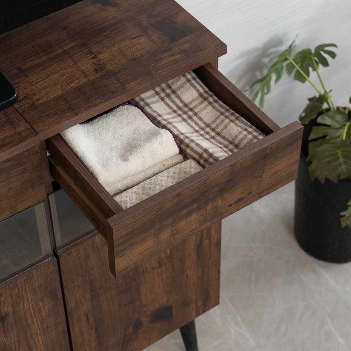 ルーター収納 幅30.5cm FAX台 ヴィンテージ調 Arizona （ ラック 収納