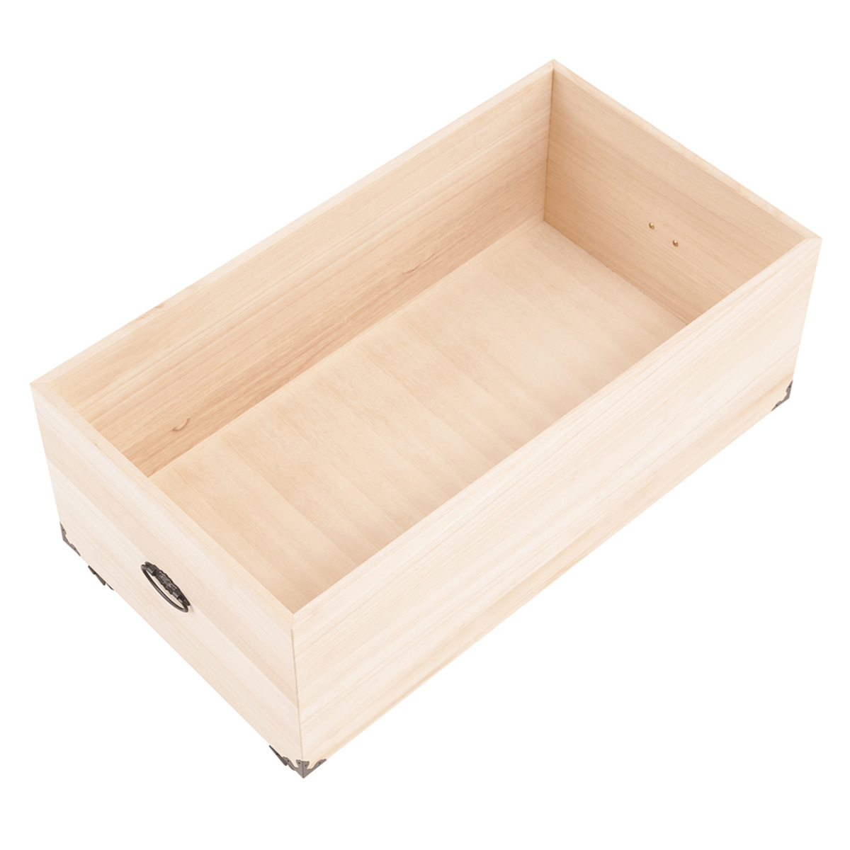 桐 衣装ケース 3段 押入れ収納 衣裳箱 キャスター付 隅金具 高さ81.5cm