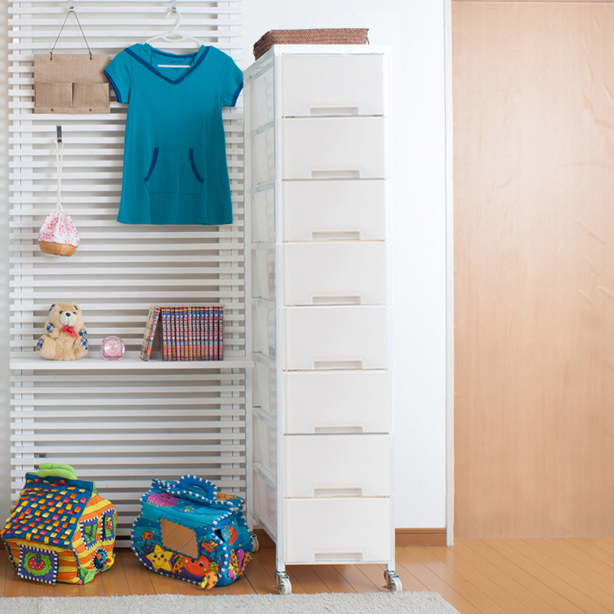 NASA 衣装ケース 大量収納プラスチックチェスト 8段 （ 幅36×奥行48×高