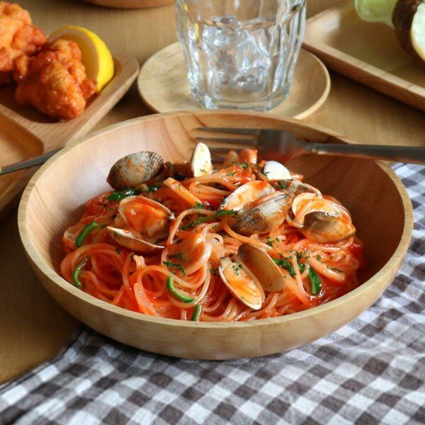 パスタボウル 22cm 木製食器 ラバーウッド warms （ 木 食器 天然木