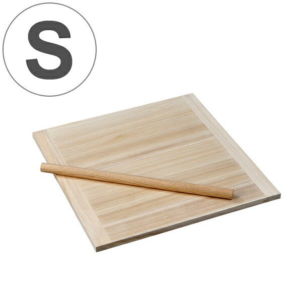 そば打ち道具 のし板 めん棒付き 小 桐製 （ 麺台 麺棒 のし棒