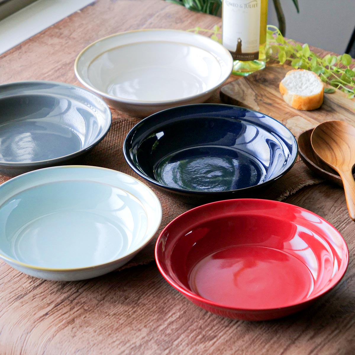 カレー＆パスタ皿 21cm HINATA 陶器 （ 食洗機対応 電子レンジ対応