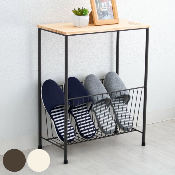 東谷 サイドテーブル 高さ50cm マガジンラック 木製 スチール ラック