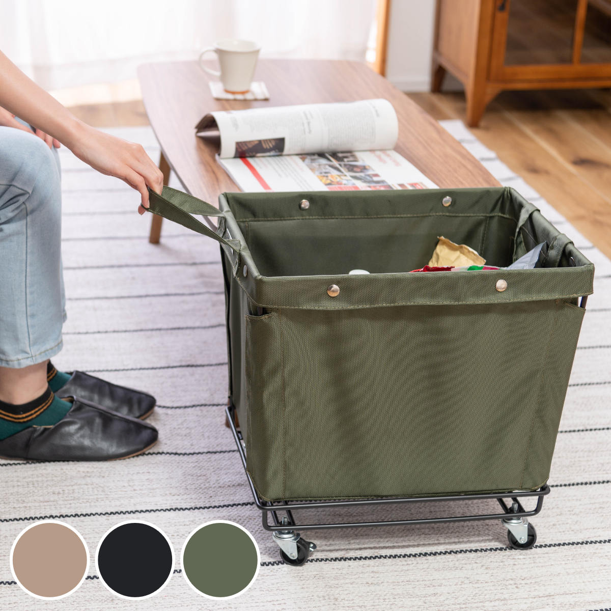 バスケットワゴン 3個セット キャスター付き （ バスケット ワゴン