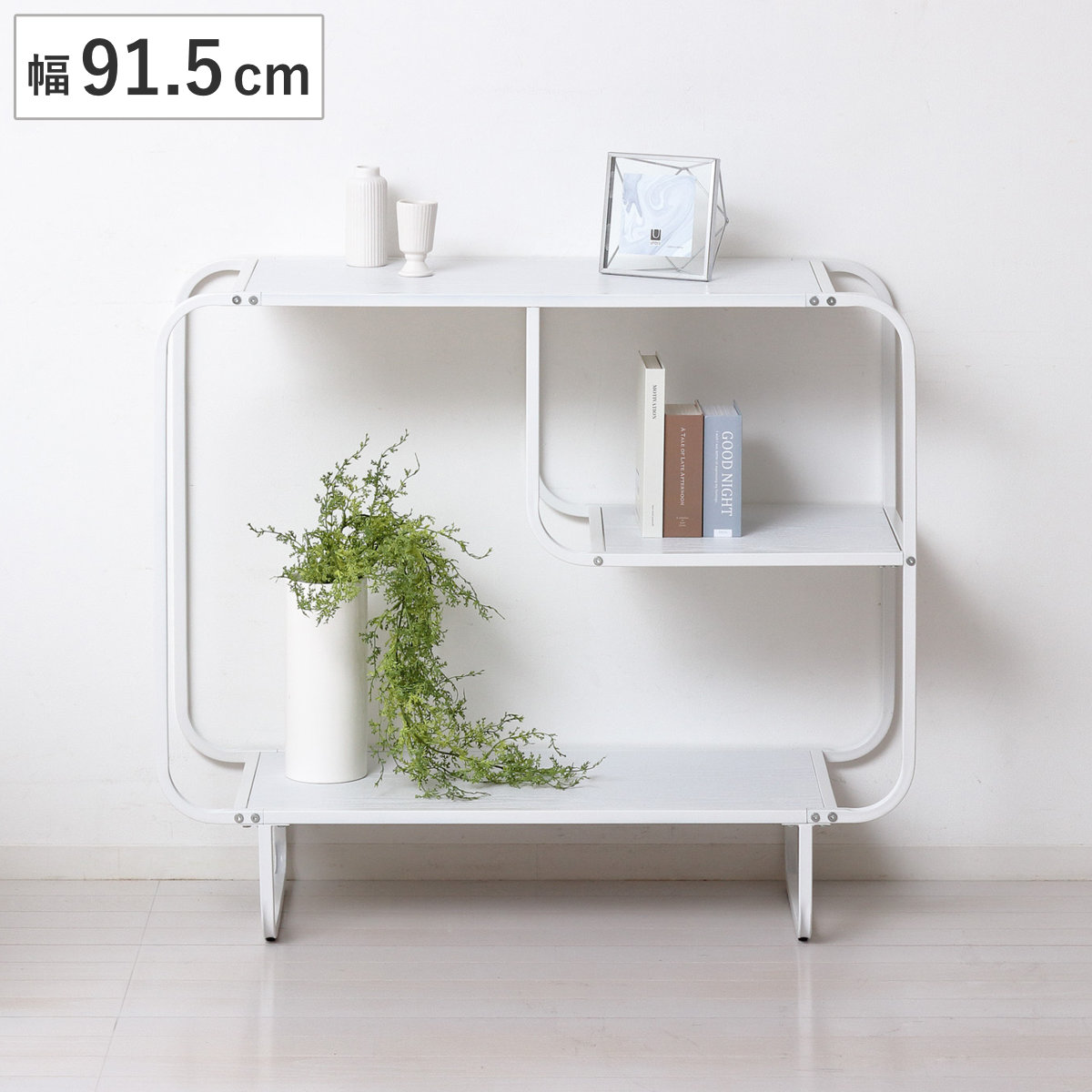 クロシオ ディスプレイラック 幅91.5cm 3段 スチール 白木目 （ ラック