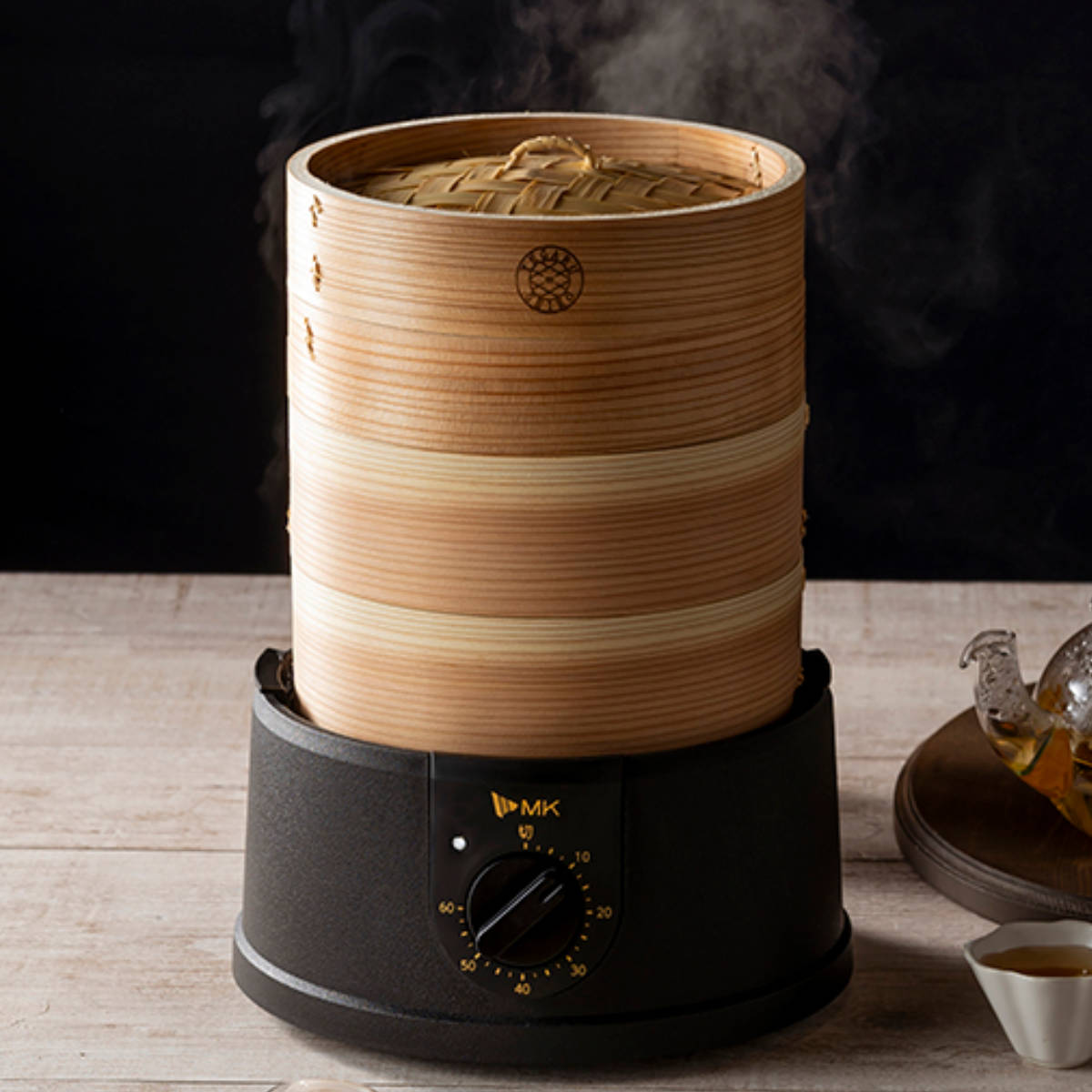 エムケー精工 電気せいろ TEGARU=SEIRO 18cm （ 蒸し器 蒸籠 セイロ