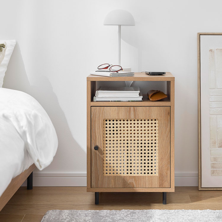 LOWYA（ロウヤ） サイドテーブル 35cm ラタン調 おしゃれ テーブル