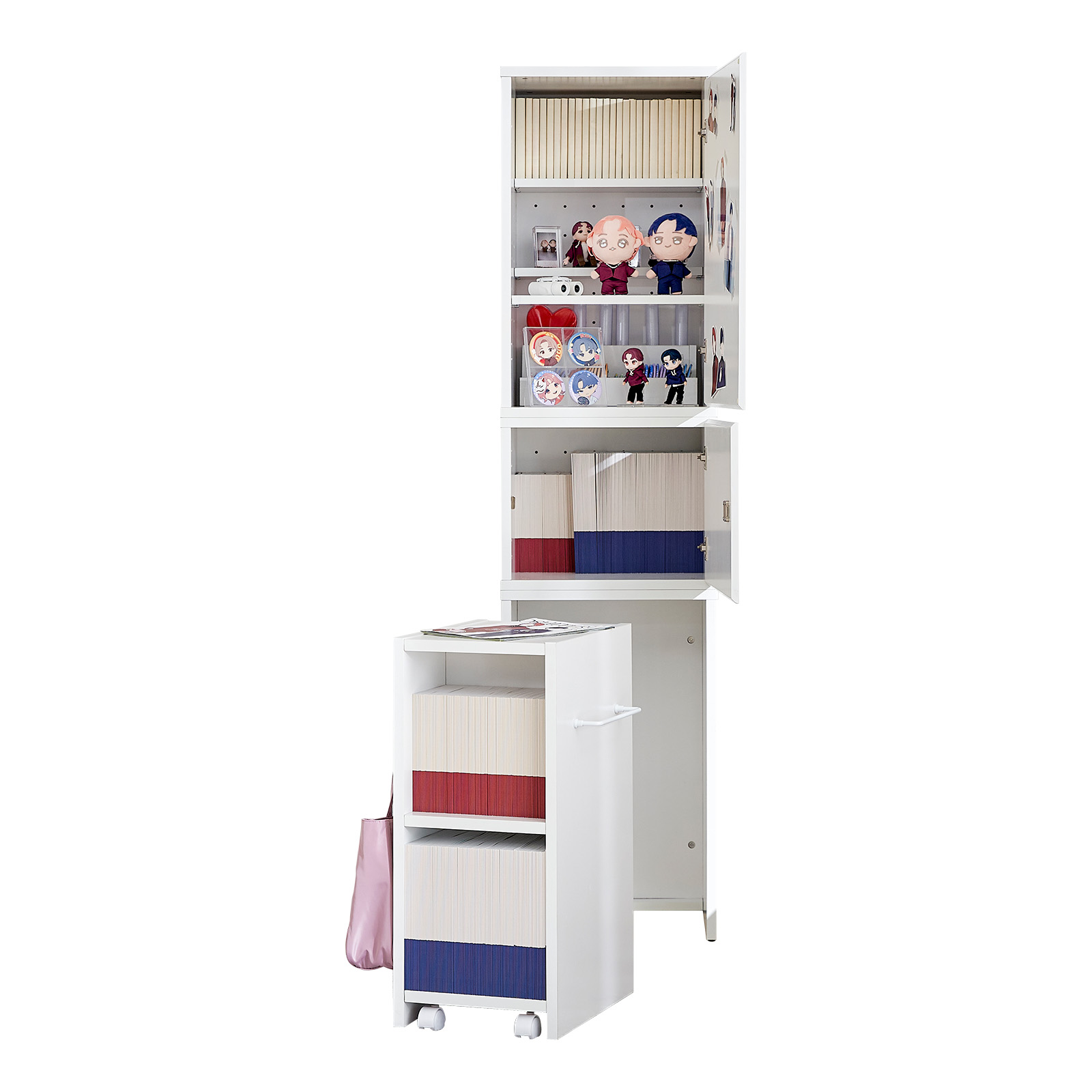 LOWYA（ロウヤ） 推し活 収納 推し活グッズ 鍵付き 本棚 同人誌 グッズ