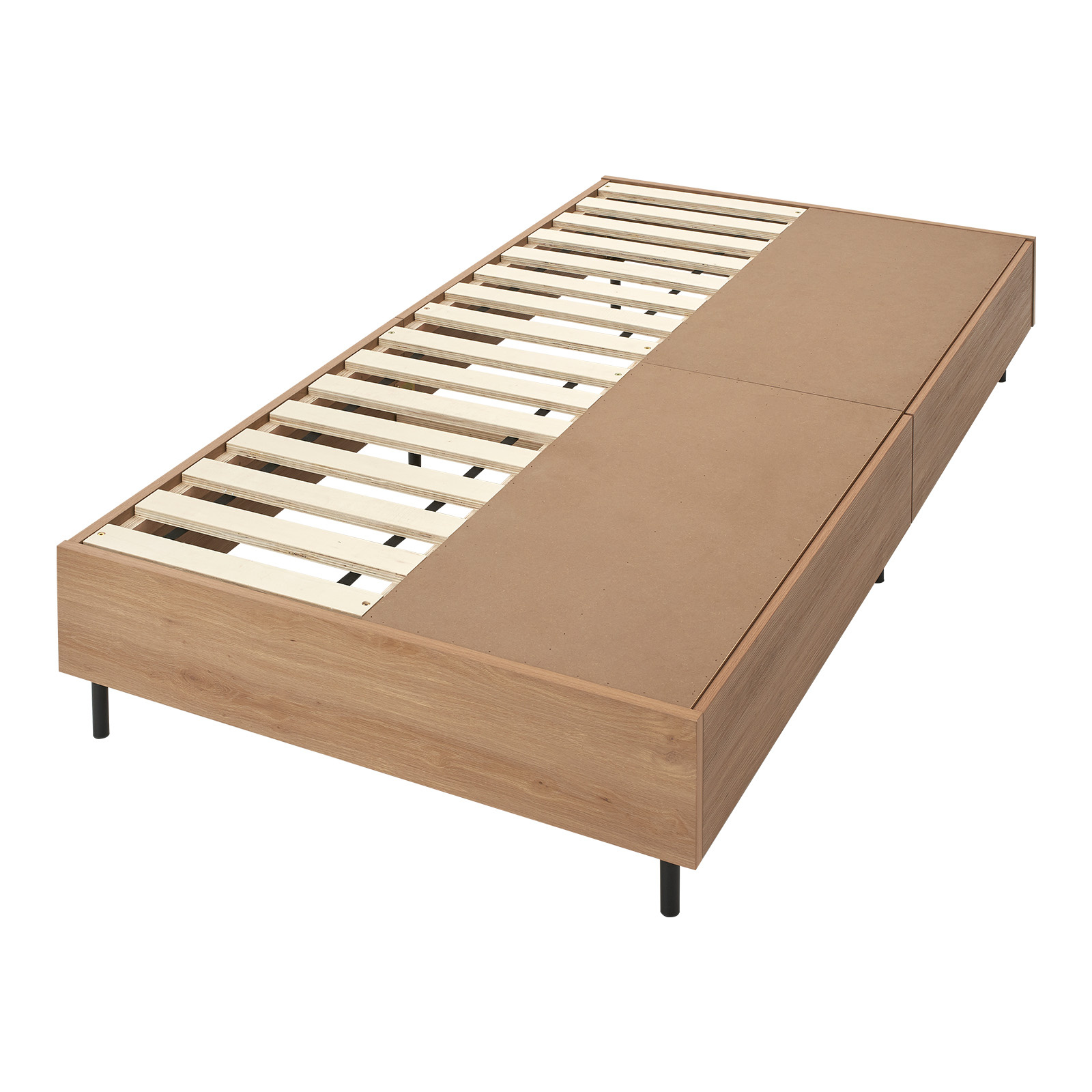 LOWYA（ロウヤ） ベッド ベッドフレーム 単品 S シングルベッド すのこ